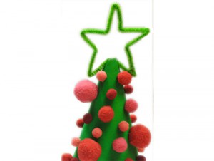 Bricole des décorations de Noël avec des pompons !