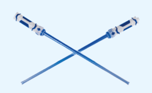 Deux sabres lasers jouets croisés